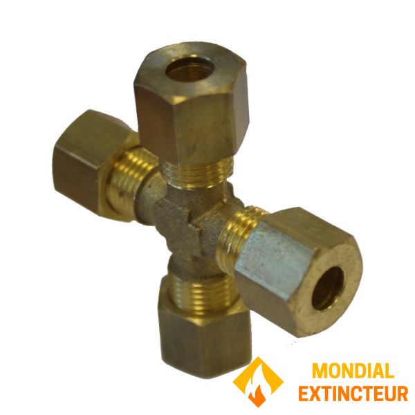 União "cruzada" Ø 6 mm com azeitonas de fixação