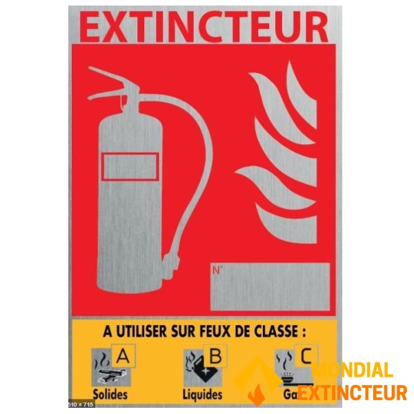 10 x 15 cm Panou cu pulbere din ALUMINIU - Clasa ABC