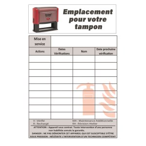 100 Etichete goale pentru întreținerea extinctoarelor 100 x 70 mm