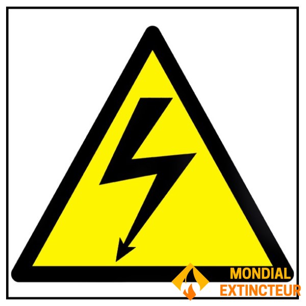 100 autocolante triunghi DANGER ELECTRICITY dimensiune 5 X 5 cm
