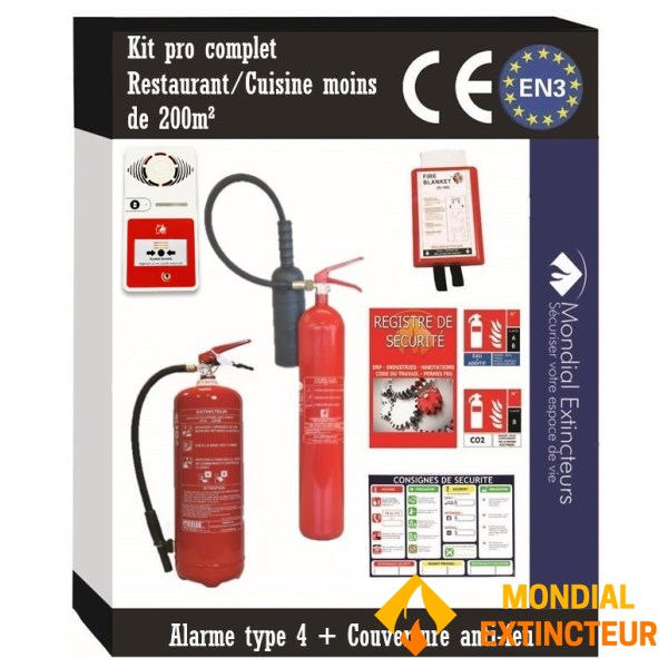 16 - Kit de securitate pentru restaurant -200 M² cu alarmă de tip 4