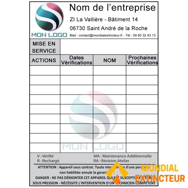 250 Etichete de control personalizate din vinil 70 X 100 mm