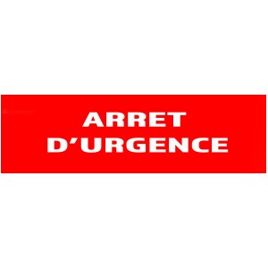 50 Semne "de oprire de urgență" 200mm x 60mm