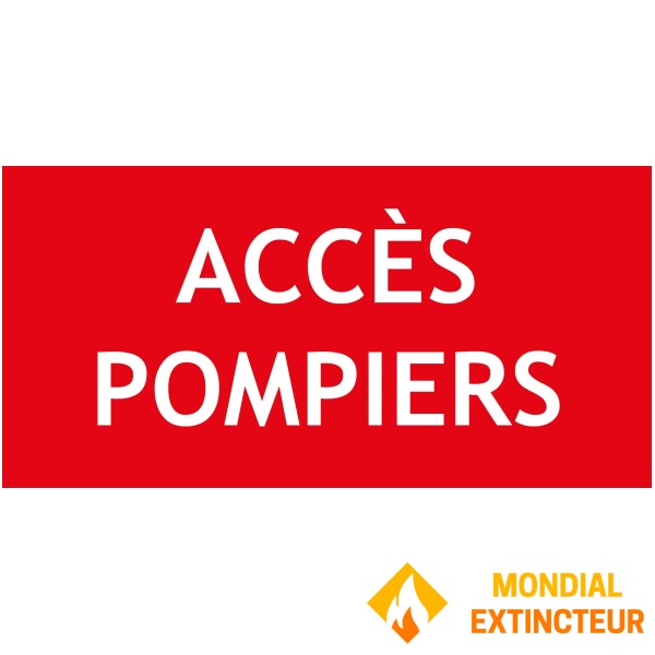 "ACCES PENTRU POMPIERI" PVC rigid 200 X 100 mm