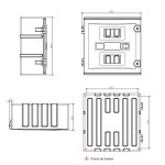 Cutie dublă XXL cu cheie pentru aparate de respirat - Verde