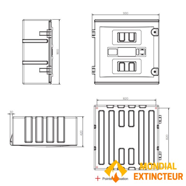 Cutie dublă XXL cu cheie pentru aparate de respirat - Verde