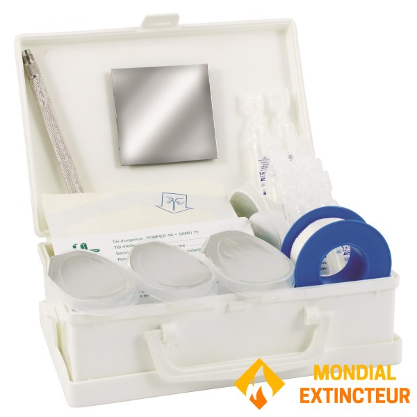 Cutie de prim ajutor EYEWASH cu stilou pentru ochi