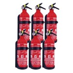 Cutie de 6 stingătoare cu pulbere ABC de 1 kg - marca ANAF