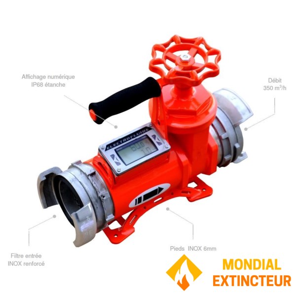 Debitmetru electronic pentru verificarea hidranților de incendiu DN100