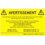 Etiqueta adezivă extintor CO₂ 1000 V - Lot de 1000