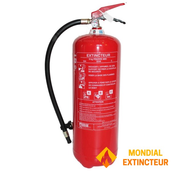 Extinctor cu pulbere ABC, capacitate 9 kg