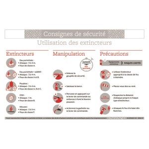 Instrucțiuni de siguranță "Utilizarea stingătoarelor de incendiu" - format A4