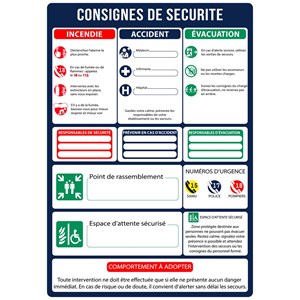 Instrucțiuni de siguranță albastre obligatorii - format A3