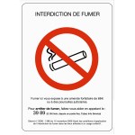 Interzicerea "fumatului" la locul de muncă adeziv RECTO VERSO