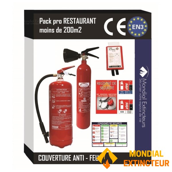 Kit de siguranță pentru restaurante sau bucătării profesionale - 200 M²