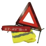 Kit vestă de siguranță triunghi aprobată - vizibilitate ridicată