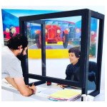 PARA-COVID ecran de protecție cu returnări - Negru