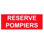 PVC Semn de "rezervă pentru pompieri" - 200x80 mm