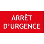 PVC rigid "STOP DE URGENȚĂ" 200 X 100 mm