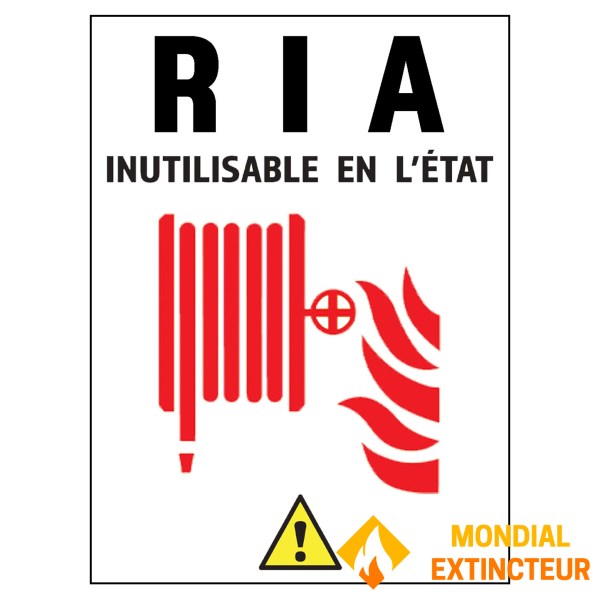 Pachet de 10 autocolante "cu stingător de incendiu UNUSABLE" 12 X 9 cm