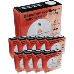 Pachet de 10 detectoare EN 14604 - 2 ani garanție BATERIE LITIU