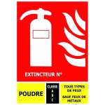 Pachet de 10 panouri pentru extinctoare cu pulbere 125 x 190