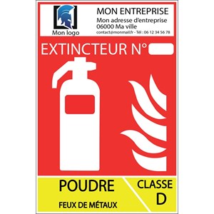 Set de 1.000 panouri personalizate extintor clasa D