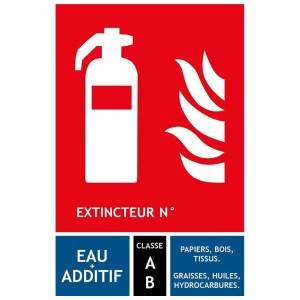 Pachet de 50 de panouri cu pictograme pentru stingător cu pulverizare de apă 125 x 190