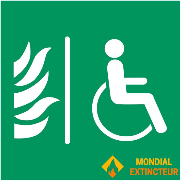 Panou PMR "pentru zonă de așteptare sigură" - 200 X 200 mm