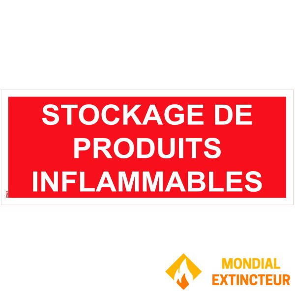Panou "de depozitare produse inflamabile" din PVC - 200x80 mm
