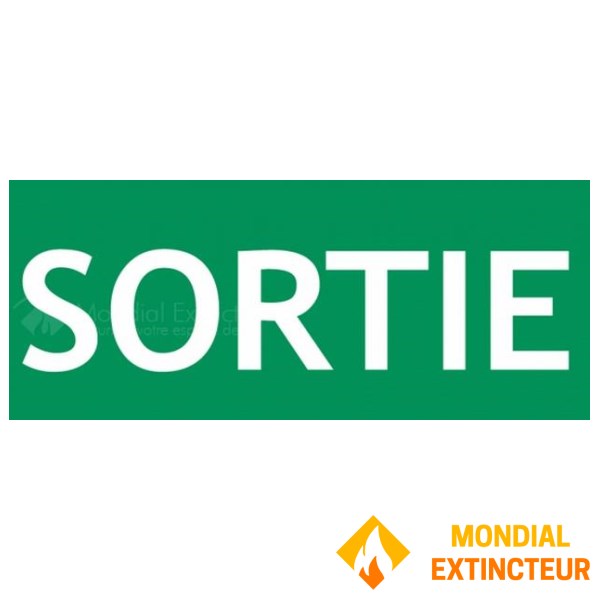 Panou de "evacuare din" PVC rigid - 300 X 150 mm