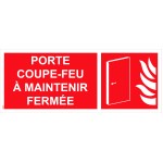 Panou "pentru ușa de incendiu care trebuie ținut închis" PVC - 200x80 mm