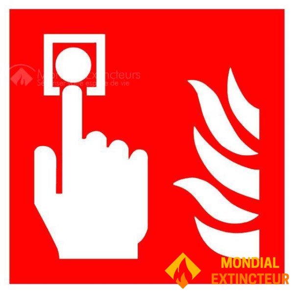 Panouri PVC - Alarmă de incendiu - 200 x 200 mm