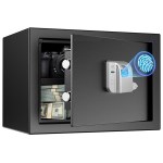 Seif biometric cu chei - 16 litri