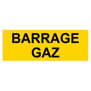 Semn de "barieră de gaz" - PVC 200x80 mm