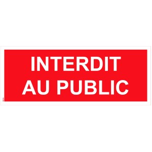 "Nu pentru uz public" PVC rigid 200 X 80 mm