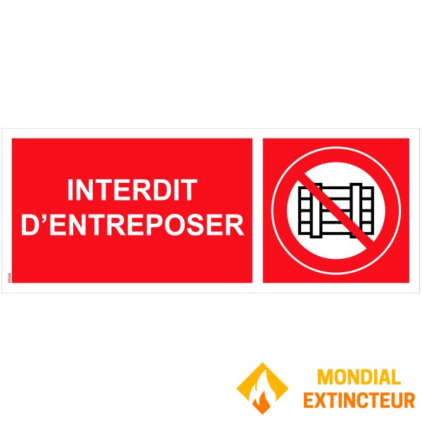 Semn de interzicere "a depozitării" PVC - 200x80 mm