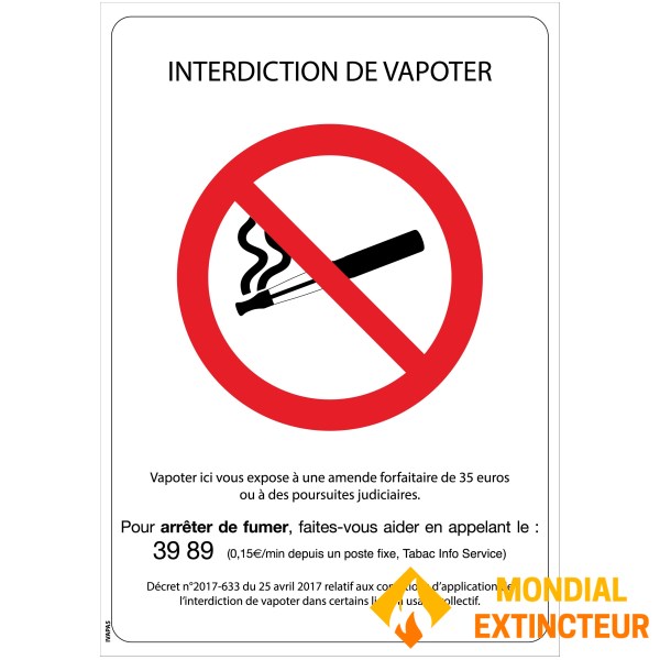 Semn de interzicere "a fumatului" - PVC A5