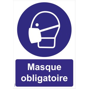 Semne cu "mască obligatorie" - PVC A4