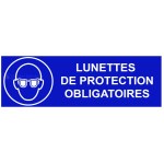 Semnalizare "ochelari de protecție obligatorii" - L.300 x H.100 mm