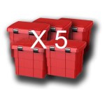 Lot de 5 Bacs à sable incendie en plastique spécial extérieur et intérieur