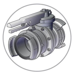 Supapă "fluture" intrare și ieșire AR semicuplaj DN 100