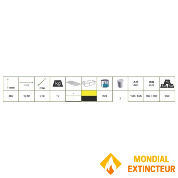 Bac de rétention pour 2 fût sans caillebotis