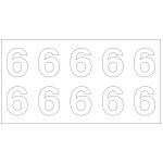 Лист из 10 номеров для пожарных гидрантов - Номер 6