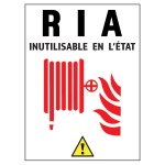 Упаковка из 10 наклеек "UNUSABLE fire extinguisher" 12 X 9 см