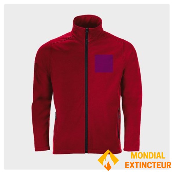5 Vestes Zip personnalisées rouges - Taille L - Cœur et dos
