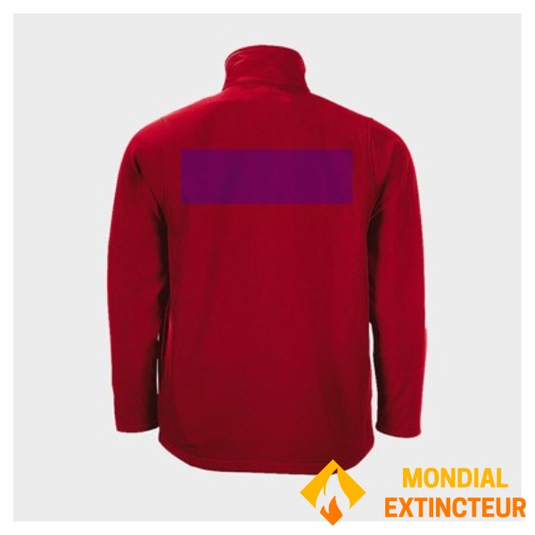 5 Vestes Zip personnalisées rouges - Taille L - Cœur et dos