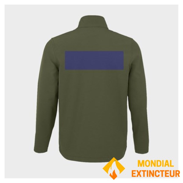 5 Vestes Zip personnalisées Army - Taille L - Cœur et dos