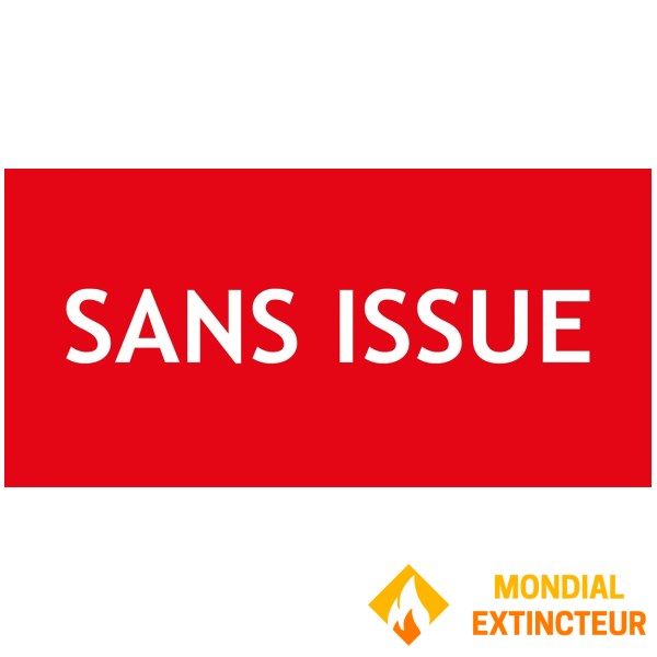 Panneau "SANS ISSUE" - 150 X 50 mm