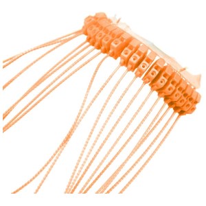 160 mm orange plastförseglingar: ring om 30